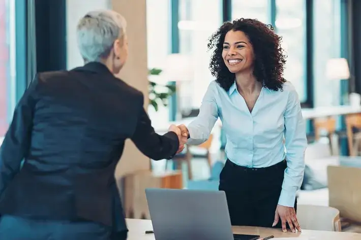 business women handshake